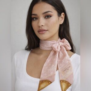 Authentic LOUIS VUITTON monogram trunks & bags scarf Twilly w box & certificate